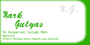 mark gulyas business card